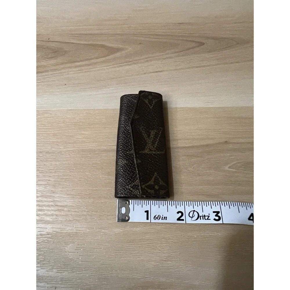 Authentic Louis Vuitton Key Case Monogram Vintage 80's 3 Key Ring Small Snap - Picture 7 of 8